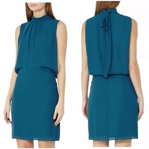 Reiss Designer Leonie Halter Tie Neck Shift Dress
